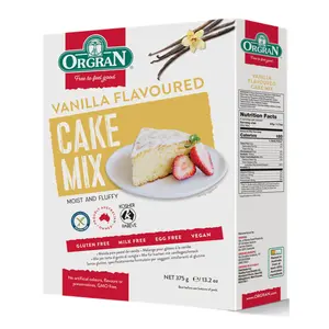 Bột Làm Bánh Vani, Vanilla Flavoured Cake Mix, Gluten Free, 13.2 oz (375g) - ORGRAN